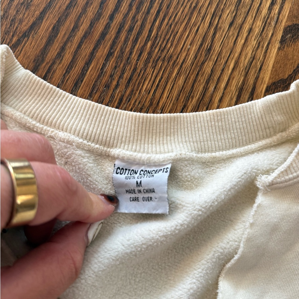 Pale Yellow Myrtle Beach Oversized Crop Sweatshirt - Picture 2 of 5